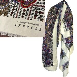 Express Fringed Edge Scarf Made In Italy 46x46